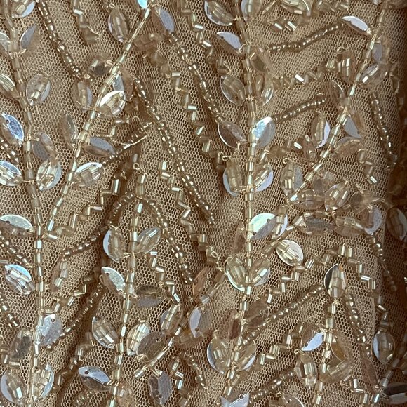 Mac Duggal Beaded Leaves Butterfly Sleeve Gown - Size 10 NOT Altered - worn once - Picture 5 of 8